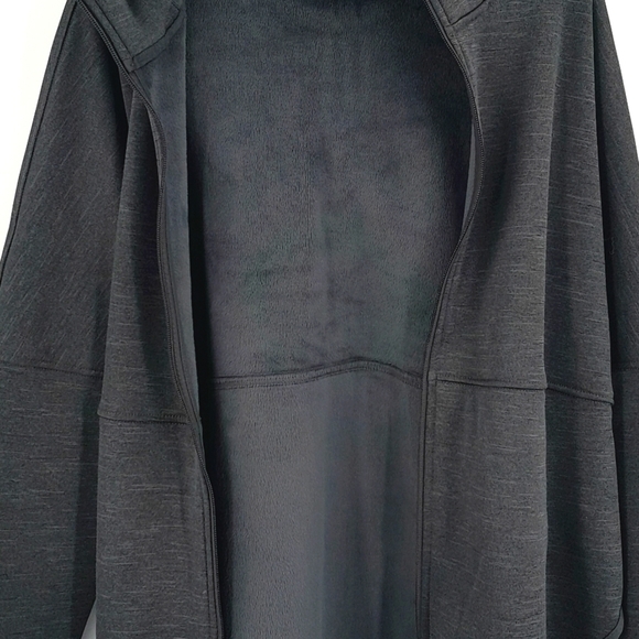 The North Face Hooded Sweatshirt Slacker Full Zip Size Large Gray Fleece Lined - Picture 9 of 14